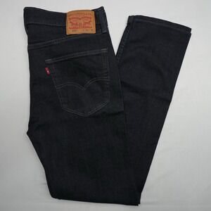 Levi's 522 Slim Taper Mens Jeans 31X32 (fit 33X31) Stretch Blue Denim Dark Wash